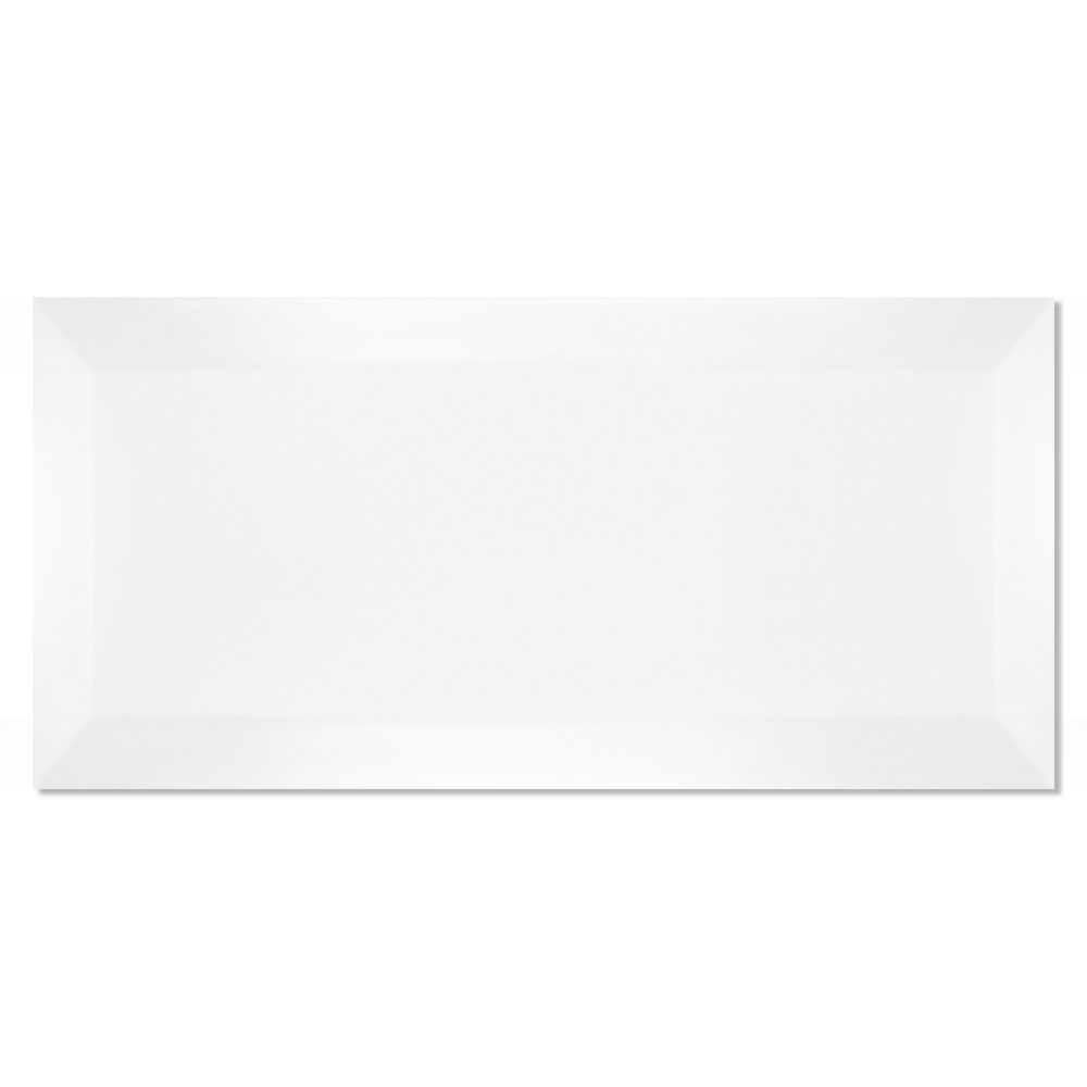 Veggflis Metro Fasat Hvit Matt 10x20 cm